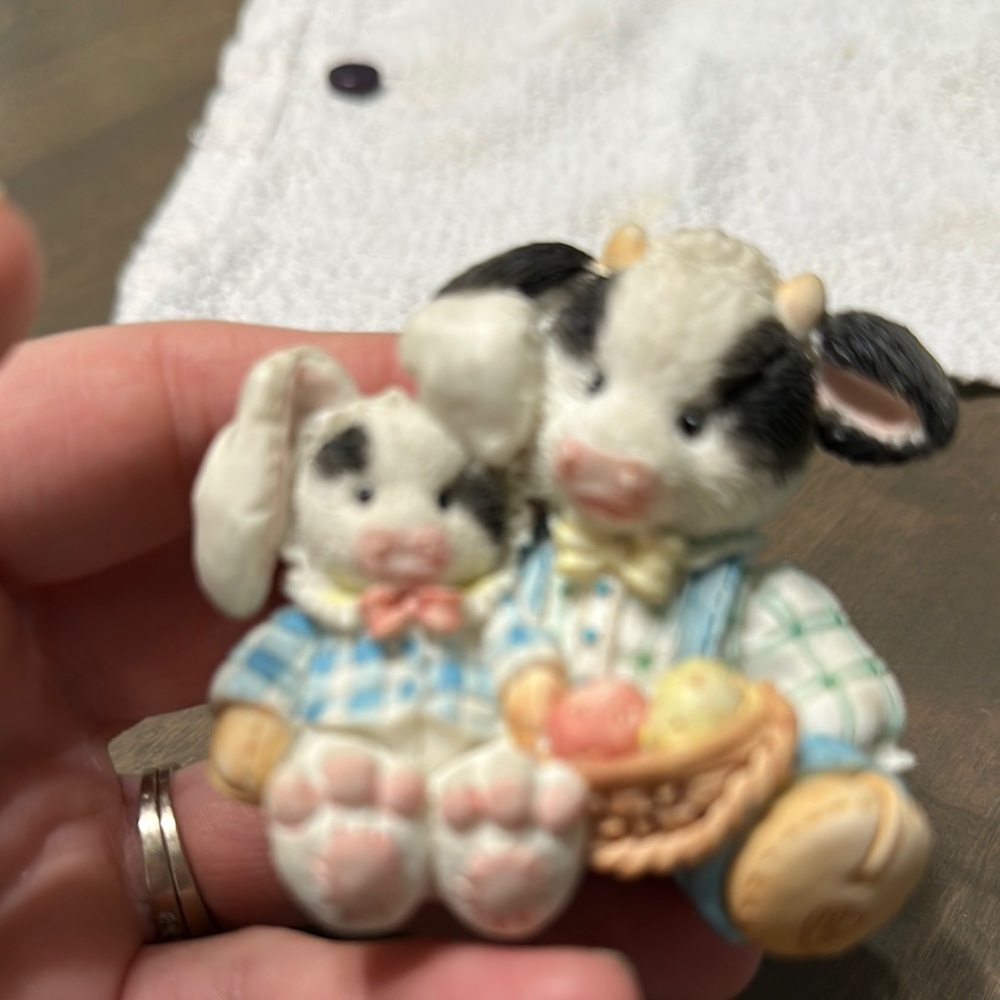 Black and White Bunny Decor Accent